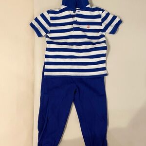H&M Cotton Pique Polo Shirt and Pantalon Jogger Set